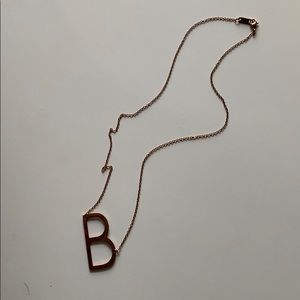b initial necklace